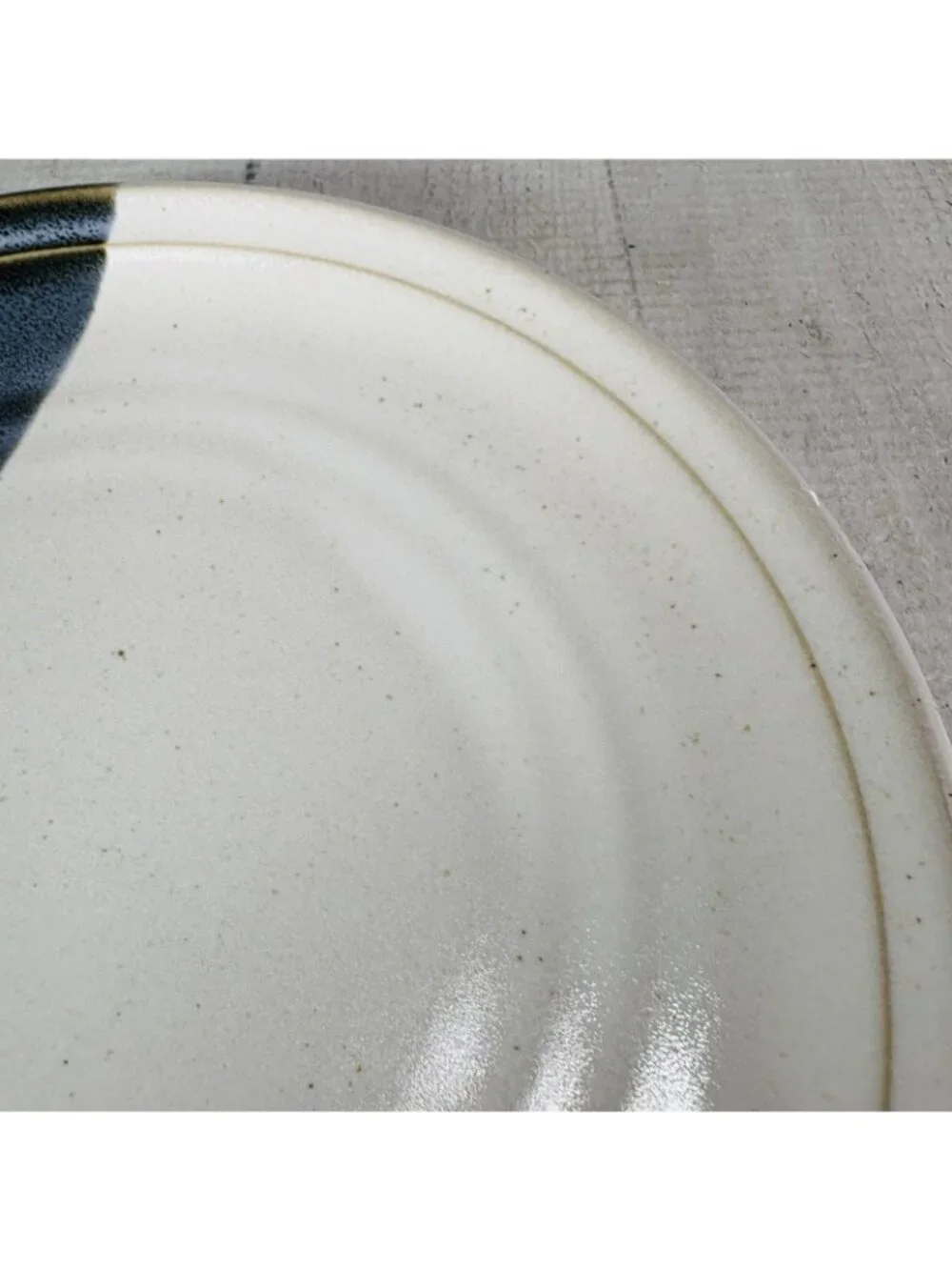Noritake Stoneware DURANGO 8647 Black Blue Abstract Panels Salad Plates Set 2